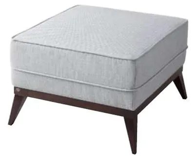 Produktbild von Hocker Fußhocker Polyester Puff Wohnzimmer Sitz Stoff Grau Luxus Sitzer Möbel