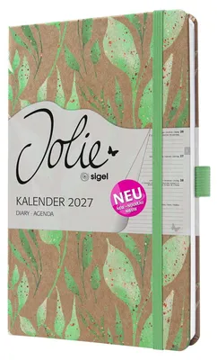 Produktbild von Wochenkalender Jolie 2027 Hardcover ca. A5 Sparkle Leaves 174 Seiten