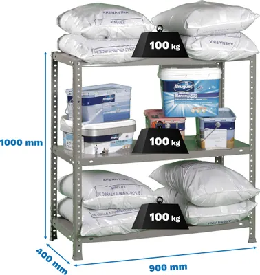 Immagine prodotto di Scaffale in metallo COMFORT 3/400 1000 GRIGIO