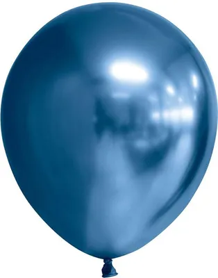 Produktbild von 10 Chrome Luftballons in Blau 30cm