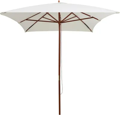 Produktbild von vidaXL Sonnenschirm 200x300 cm Holzmast Cremeweiß