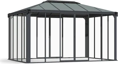 Zdjęcie produktu dla Palram - Canopia aluminiowy zimny ogród zimowy Ledro 4300 antracyt 430x296x275 cm