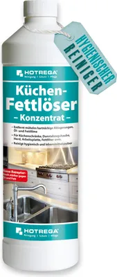 Produktbild von HOTREGA Küchen Fettlöser Konzentrat 1L - Küchenreiniger gegen Öl- / Fett Flecken