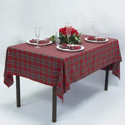 Obrázek produktu pro Klasická tartanová ubrus pro elegantní stolování (150 cm x 200 cm)