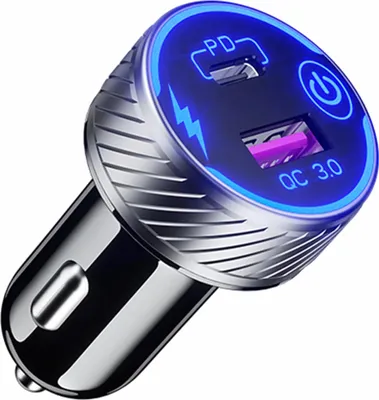 Produktbild von L50C Kfz Zigarettenanzünder Adapter 12V/24V – Auto Ladegerät mit 1x USB & 1x USB-C PD Schnellladung