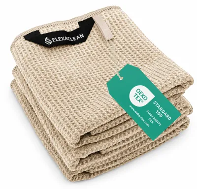 Mikrofasertücher Set 3 Stück, Beige, 68 x 42 cm