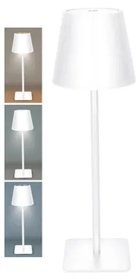 Produktbild von Solight Wiederaufladbare Lucca LED-Lampe, 120 lm, Farbtemperaturänderung, Dimmfunktion, weiß, WO69-W
