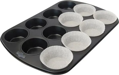 Immagine prodotto di 12 stampi per muffin antiaderenti De buyer 4843.00