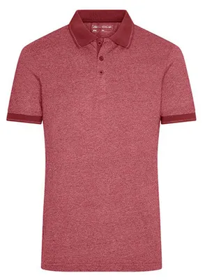 Imagen del producto de Camiseta polo para hombre James and Nicholson, modelo LT2531 (talla M), color burdeos melange/burdeos texturizado