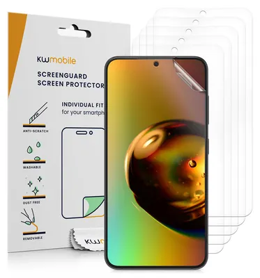 Produktbild von kwmobile 6x Displayschutzfolie kompatibel mit Samsung Galaxy S25 Edge Folie - klare Schutzfolien Set in transparent