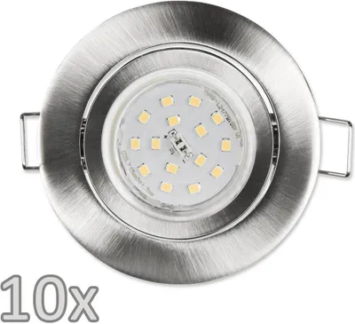 Produktbild von Einbauleuchten-Set McShine 10xRahmen 10x LED-Strahler 5W 500lm Edelstahl