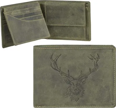 Immagine prodotto di Portafoglio in pelle vintage Greenburry 1705-RS, colore:Olive