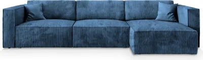 Produktbild von Masseno Ecksofa TOLMO P mit Schlaffunktion L-Form, Sofa mit Bettkasten, Wohnzimmersofa, Couch, Soffa, Bettsofa, Couchgarnitur- Blau, POSO 05