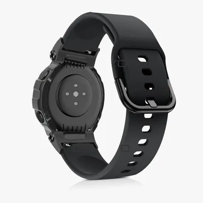 Produktbild von kwmobile 2x Sport Schutzhülle kompatibel mit Huami Amazfit T-Rex / T-Rex Pro - Silikon Hülle Cover ohne Tracker Schwarz Schwarz Rot