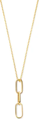 Produktbild von New Bling 9NBG-0645 Goldkette mit Anhänger - Glieder - 23x4.3mm - Ankerglied - 39+3+3cm - 0.87 Dicke - 14 Karat - Gold