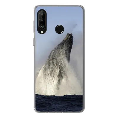 Produktbild von MuchoWow® Handyhülle Schutzhülle Hülle für Huawei P30 Lite Wal - Wasser - Südafrika Silikon Softcase Handy Hülle - Handyhülle