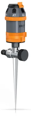 Produktbild von Brandson Kreisregner, Sprühregner, 6-fach Rasensprinkler mit Erdspieß, 360° Flächenregner, Rasensprenger, bis 452 m², 6 Sprühmuster, Sprühregner, einstellbare Sprühhöhe