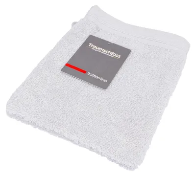 Produktbild von Traumschloss Frottier-Line Waschhandschuh 16 x 21 cm hellgrau Flauschig weich & angenehm zur Haut