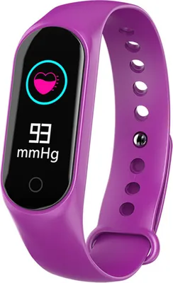 Obrázek produktu pro Chytrý náramek s barevnou obrazovkou IP67 fitness tracker monitor krevního tlaku a srdečního tepu pro telefon Android IOS fialový