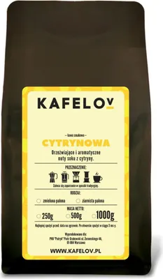Produktbild von KAFELOV | Kaffeepulver Zitrone 1000g - Aromatisch - Frisch geröstet - 100% Arabica