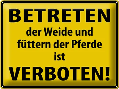 Produktbild von Blechschild Warnung Betreten der Weide verboten, 40x30 cm, Blechschilder Bauernhof Landwirt Tiere Achtung