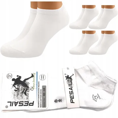 Produktbild von Pesail Weiße Baumwoll Füßlinge für Herren, Größe 40-44