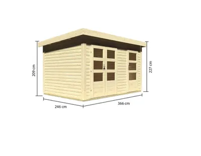 Zdjęcie produktu dla Altana ogrodowa Woodfeeling Schönbuch 1 w kolorze naturalnym; 78649