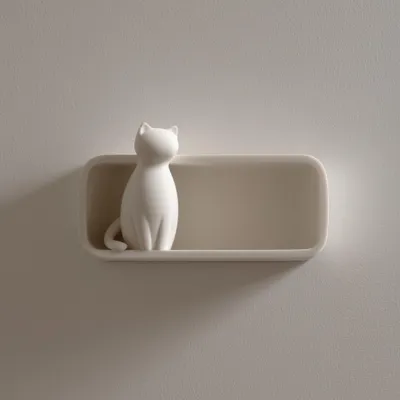 skulpturales Katzen-Wandregal – Decords Wandregal, Produktansicht 1