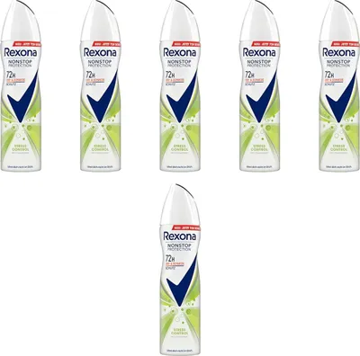 Produktbild von Rexona Nonstop Protection Deospray Stress Control Anti Transpirant mit 72 Stunden Schutz vor Schweiß und Körpergeruch 6x 150ml Deo Deodorant