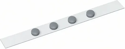 Image de Ferrobarre standard magnétique 5x100 cm blanc sk avec 4 aimants Paquet de 10 pièces