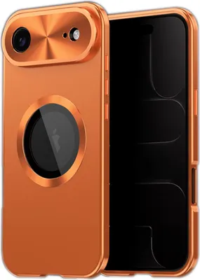 Obrázok produktu pre Pre Apple iPhone 17 Air Magnetic Full Cover MagSafe Puzdro na mobilný telefón s kovovým rámom Orange