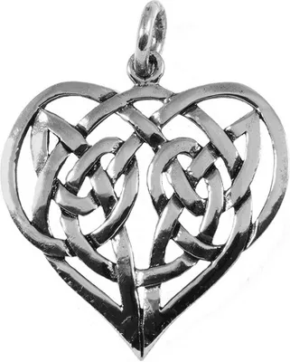 Produktbild von Celtic Heart Schmuck Anhänger 925er Silber 27x28mm