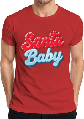 Produktbild von Santa Baby Weihnachten Weihnachtsmann Weihnachtsgeschenk Retro Herren T-Shirt, Rot, M