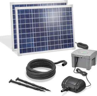 Produktbild von esotec Solar Bachlauf-SET für Gartenteich 100/4200 mit LIFEPO4 AKKU Pumpe 101943