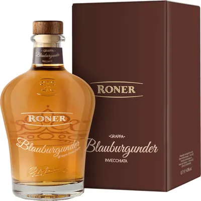 Produktbild von Roner Grappa Blauburgunder Iecc. 40% NV 0.7 L Flasche