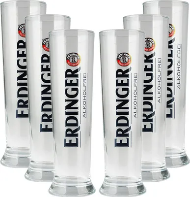 Produktbild von 6x Erdinger Alkoholfrei Weizenbierglas 0,5L