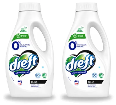 Produktbild von 2 x Dreft Flüssigwaschmittel 0% Dunkle Wäsche - Vorteilspackung - 2 Stücke
