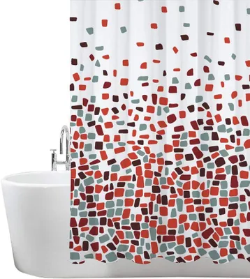 Produktbild von Schimmelresistenter Duschvorhang 180 x 180 cm – Rot