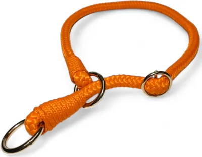 Produktbild von Hundehalsband Zugstopphalsband 8 mm orange Anti-Zug-Halsband Verstellbar Sehr Robust Nylon