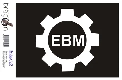 Produktbild von Aufkleber / Autoaufkleber - JDM / Die cut / Auto / OEM - Ebm Zahnrad - 120x120 mm schwarz - Heckscheibe / Heckscheibenaufkleber