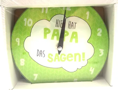 Produktbild von Gilde Glas Uhr 'Hier hat Papa das...'