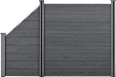 Produktbild von WPC zahradní plot se sklonem soukromí obrazovky větrné zábrany lamelový plot 183x277cm [neu.holz]