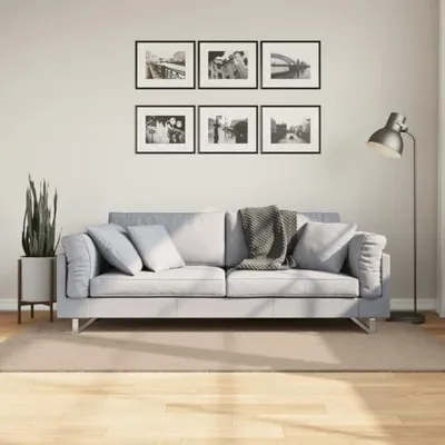 Produktbild von HUARTE Kurzflor Teppich 100x200 cm Sandfarben - Weicher Waschbarer Wohnzimmerteppich, Rutschfester Läufer für Schlafzimmer, Flur und Büro, Geeignet für Fußbodenheizung