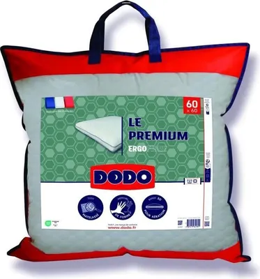 Zdjęcie produktu dla Poduszka DODO Memory Foam Premium, 60x60 cm, Zdejmowany Pokrowiec, Wypełnienie z Pianki Wiskoelastycznej
