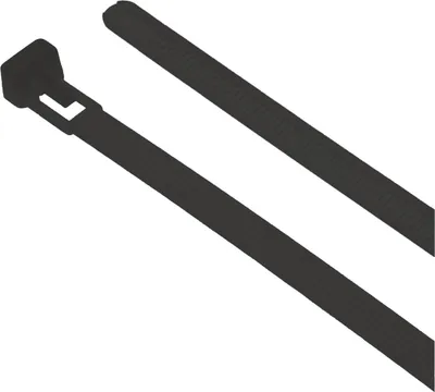 Produktbild von Kabelbinder mit integrierten Schnellverschluss wiederlösbar wiederverwendbar, VPE 100 Stück Maße L/B/H 300,0mm x 7,6mm,