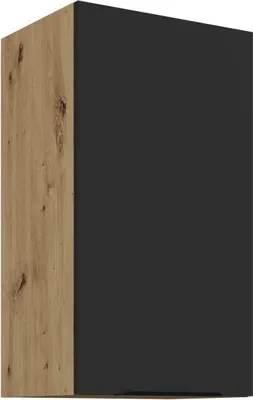 Immagine prodotto di Mobile cucina superiore LUNARA - larghezza 40 cm, nero / rovere artigianale