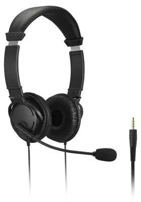Obrázek produktu pro Kensington klasická 3,5 mm sluchátka s mikrofonem a ovládáním hlasitosti, Kabel, Sluchátka s mikrofonem