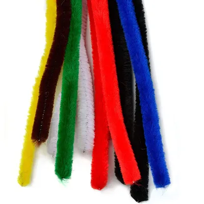Zdjęcie produktu dla Meyco szenilowy drut do gięcia pluszowy czyścik do rur kolorowy 50cm 10 sztuk