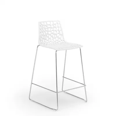 Produktbild von Grand Soleil Design Hocker für Küchenbar 64cm Mini Spider - Weiß
