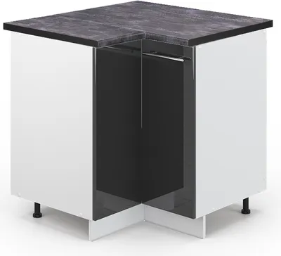 Zdjęcie produktu dla Szafka narożna Vicco Fame-Line Antracyt wysoki połysk 80.5 cm , BP Antracyt, Model 46390